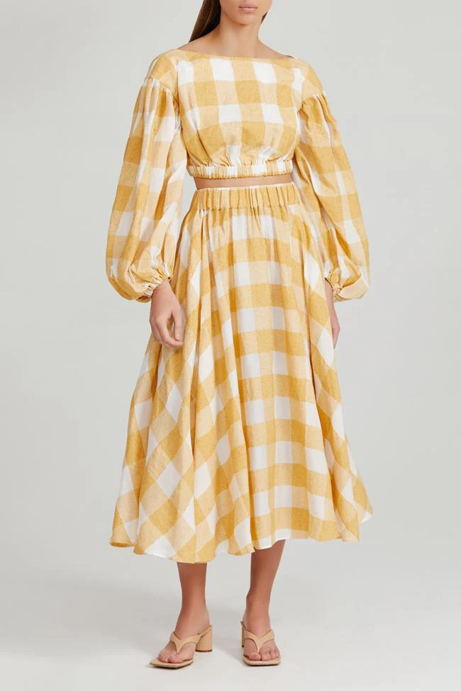 ACLER - Sutherland Skirt (Canary Check) - Image 2