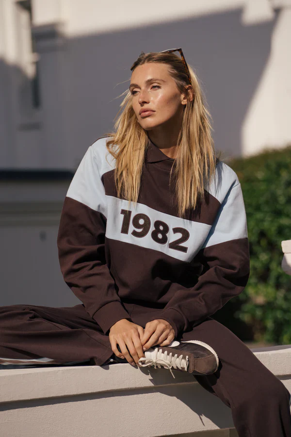ARAMINTA JAMES - 1982 CONTRAST KNIT SWEATER (ESPRESSO) - Image 3