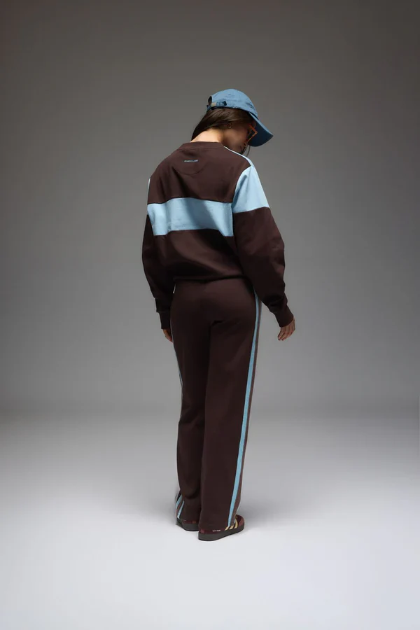 ARAMINTA JAMES - 1982 CONTRAST KNIT SWEATER (ESPRESSO) - Image 8