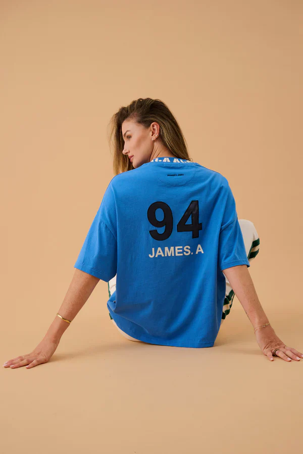 ARAMINTA JAMES - JAMES OVERSIZED TEE (FRENCH BLUE) - Image 3