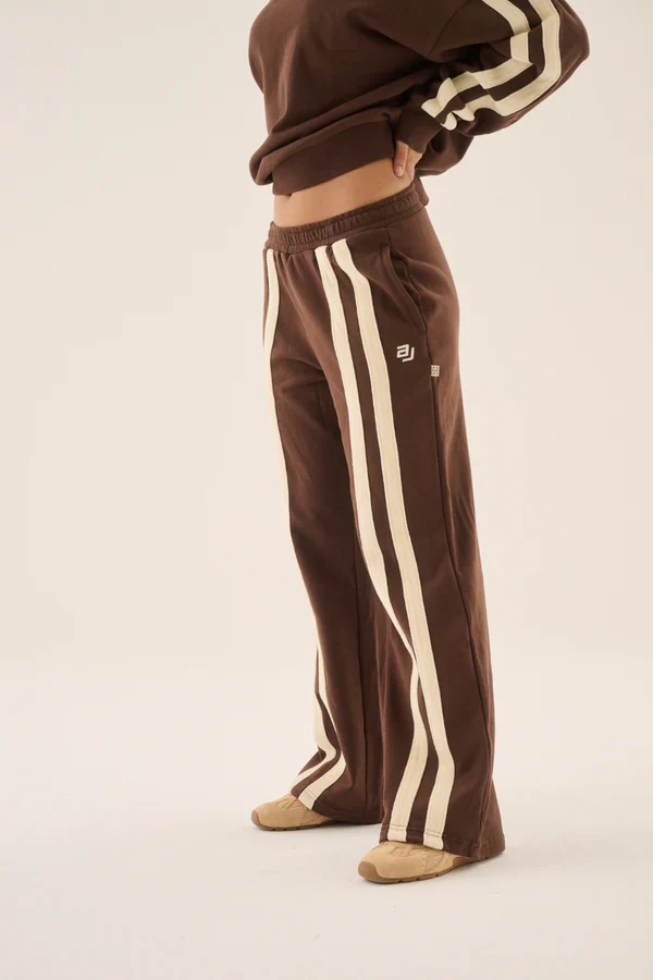 ARAMINTA JAMES - AJ LOGO STRIPE TRACKPANT (CHICORY COFFEE) - Image 3