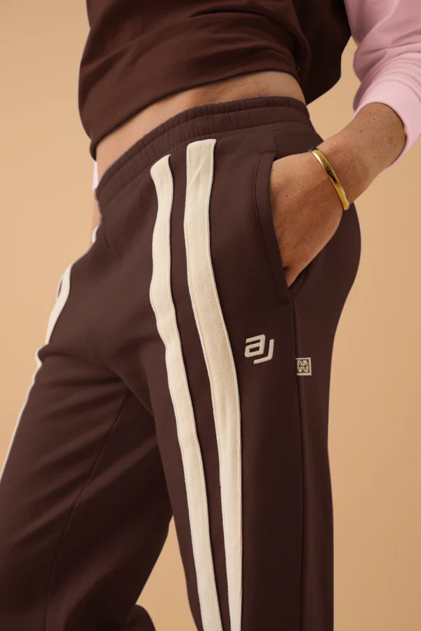 ARAMINTA JAMES - AJ LOGO STRIPE TRACKPANT (CHICORY COFFEE) - Image 9