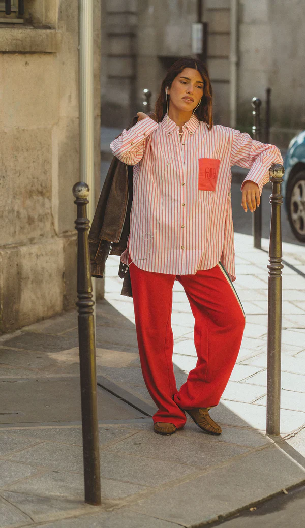 ARAMINTA JAMES - AJ SINGLE STRIPE TRACKPANT (TANGO RED) - Image 6