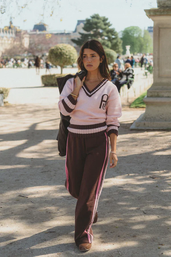 ARAMINTA JAMES - AJ V NECK KNIT SWEATER (DUSTY ROSE) - Image 3