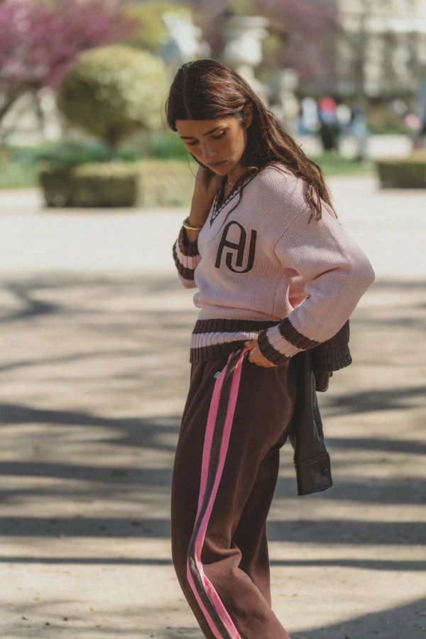 ARAMINTA JAMES - AJ V NECK KNIT SWEATER (DUSTY ROSE) - Image 5