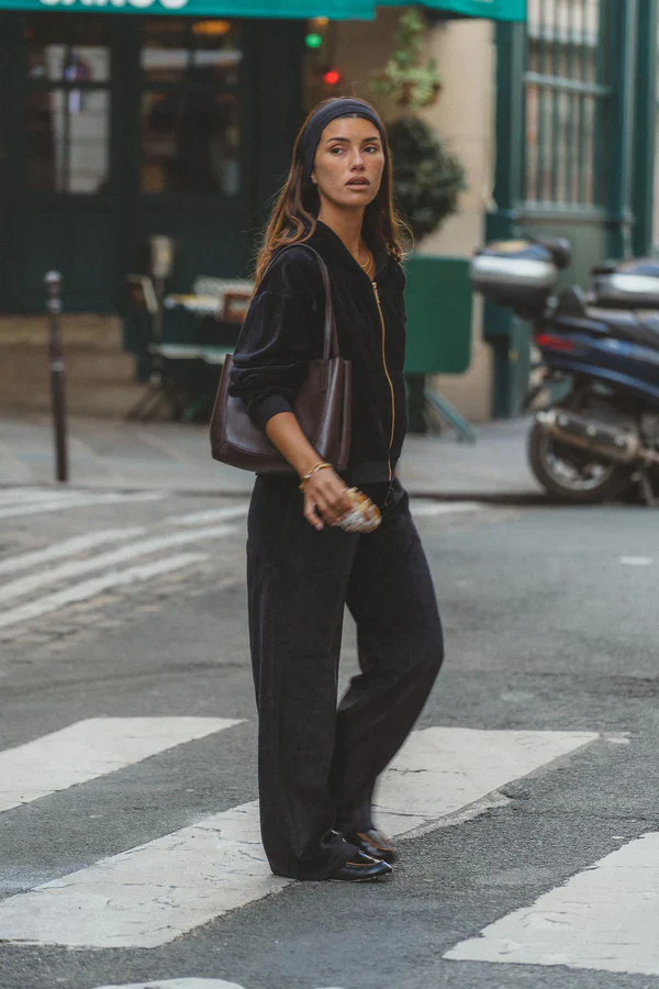 ARAMINTA JAMES - AJ VELOUR TRACKPANT (NOIR) - Image 2