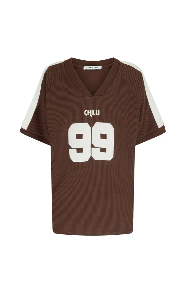 ARAMINTA JAMES - CHILLI 99 WAFFLE TEE (MOCHA)