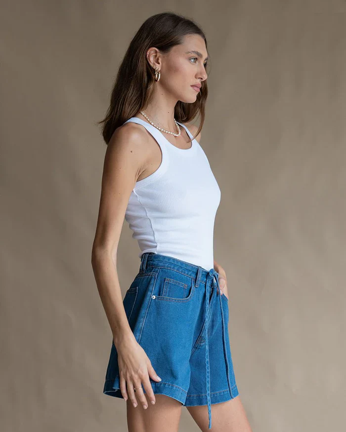 ARAMINTA JAMES - JOLIE DENIM SHORT (DARK BLUE) - Image 3