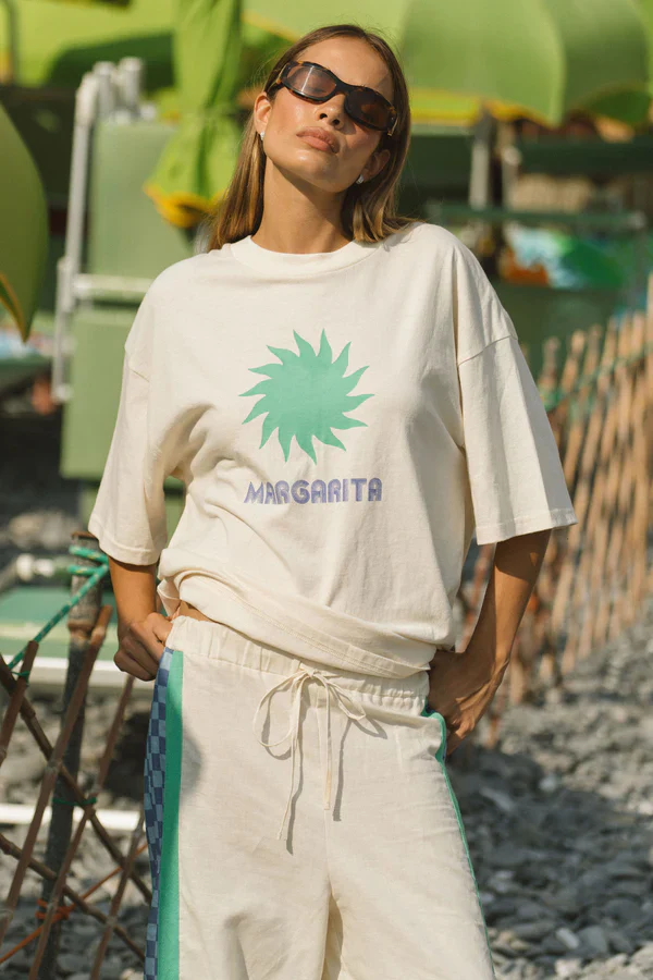 ARAMINTA JAMES - MARGARITA OVERSIZED TEE (NATURAL) - Image 2