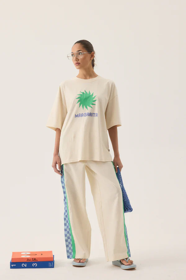 ARAMINTA JAMES - MARGARITA OVERSIZED TEE (NATURAL) - Image 4