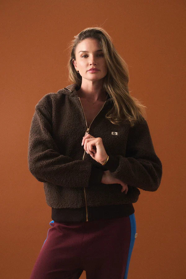 ARAMINTA JAMES - SHERPA HOODED JACKET (DARK CHOCOLATE) - Image 6