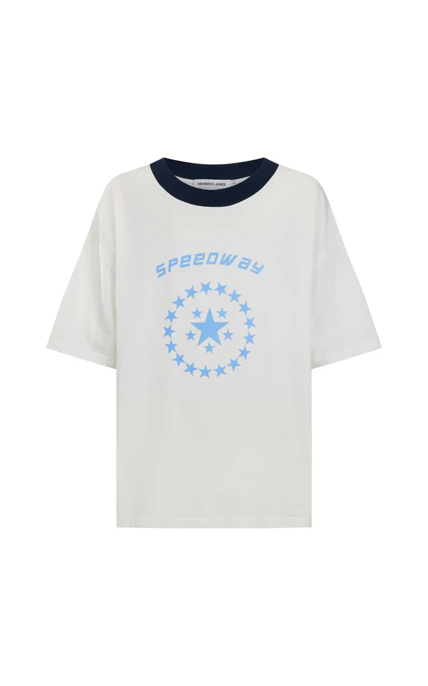 ARAMINTA JAMES - SPEEDWAY OVERSIZED TEE (SNOW)