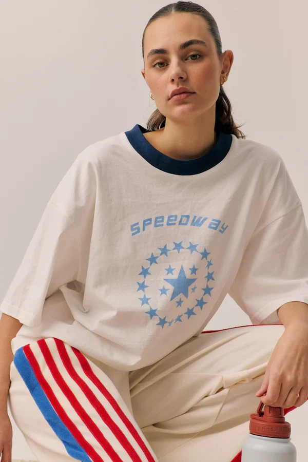 ARAMINTA JAMES - SPEEDWAY OVERSIZED TEE (SNOW) - Image 2