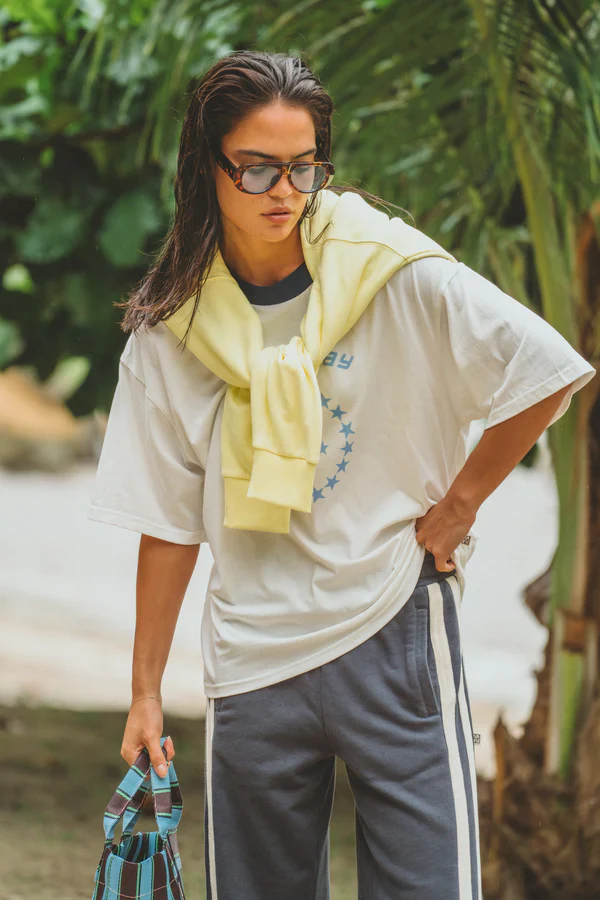 ARAMINTA JAMES - SPEEDWAY OVERSIZED TEE (SNOW) - Image 3
