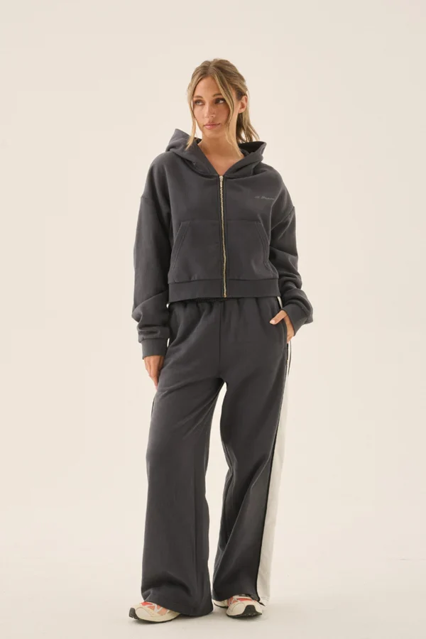 ARAMINTA JAMES - ZIP HOODIE (WASHED BLACK) - Image 5