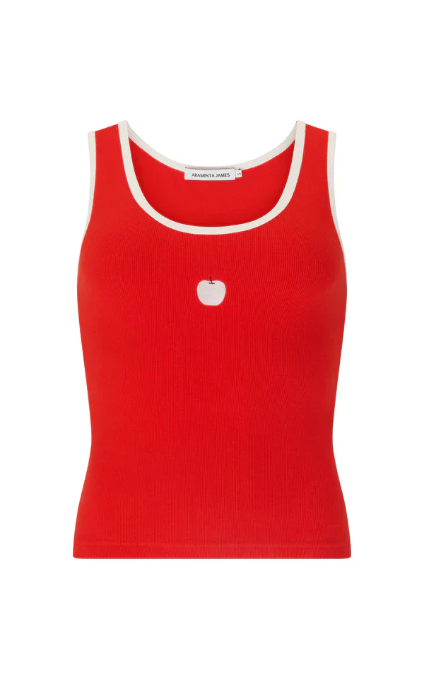 ARAMINTA JAMES - MANZANA RIB TANK (APPLE RED)