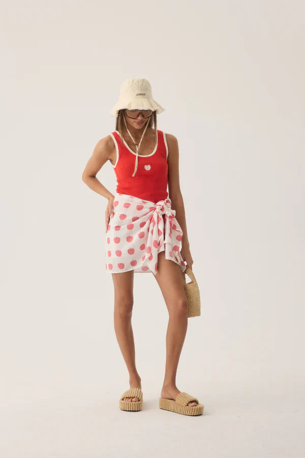 ARAMINTA JAMES - MANZANA RIB TANK (APPLE RED) - Image 7
