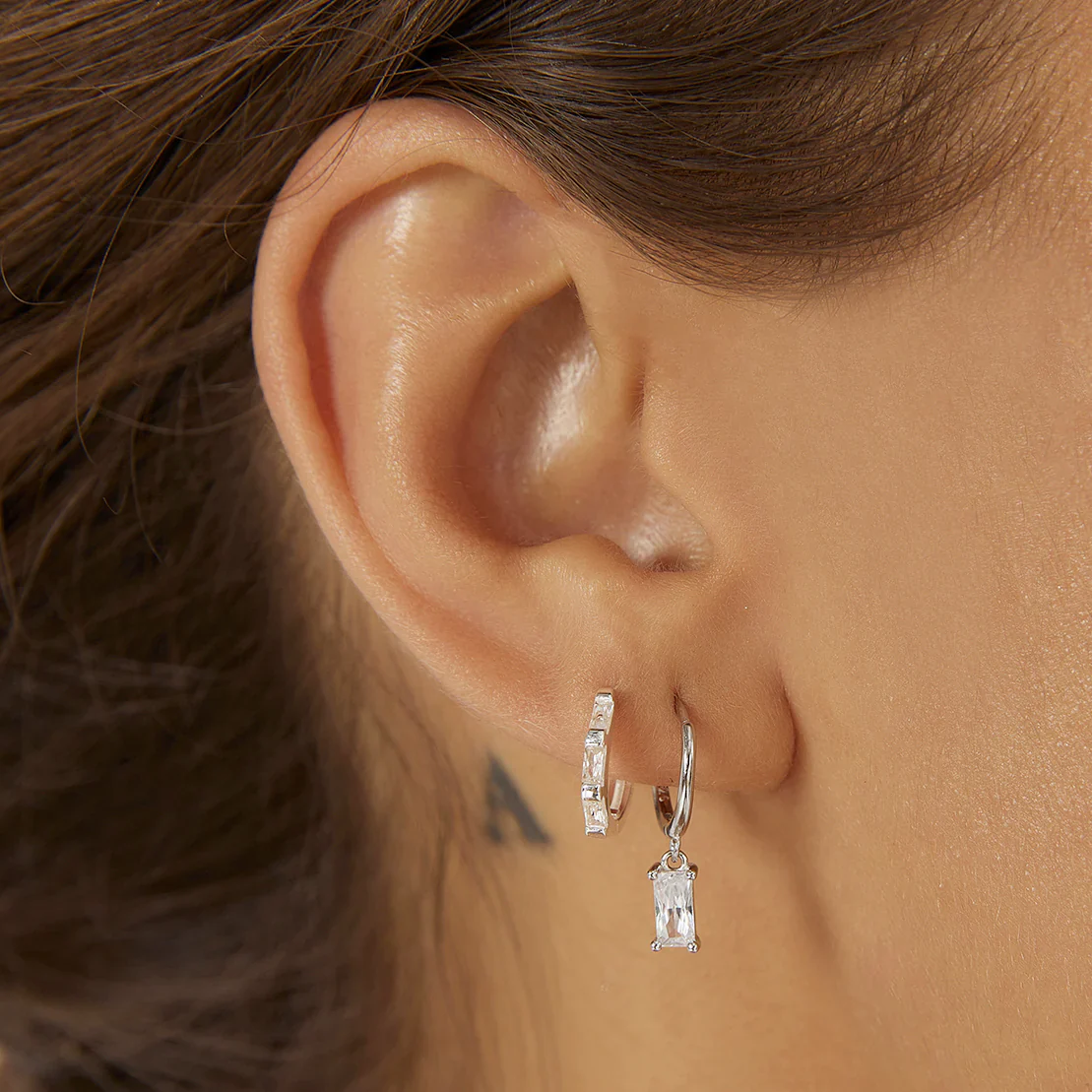 ARMS OF EVE - HOLI SILVER HUGGIE EARRINGS - Image 2