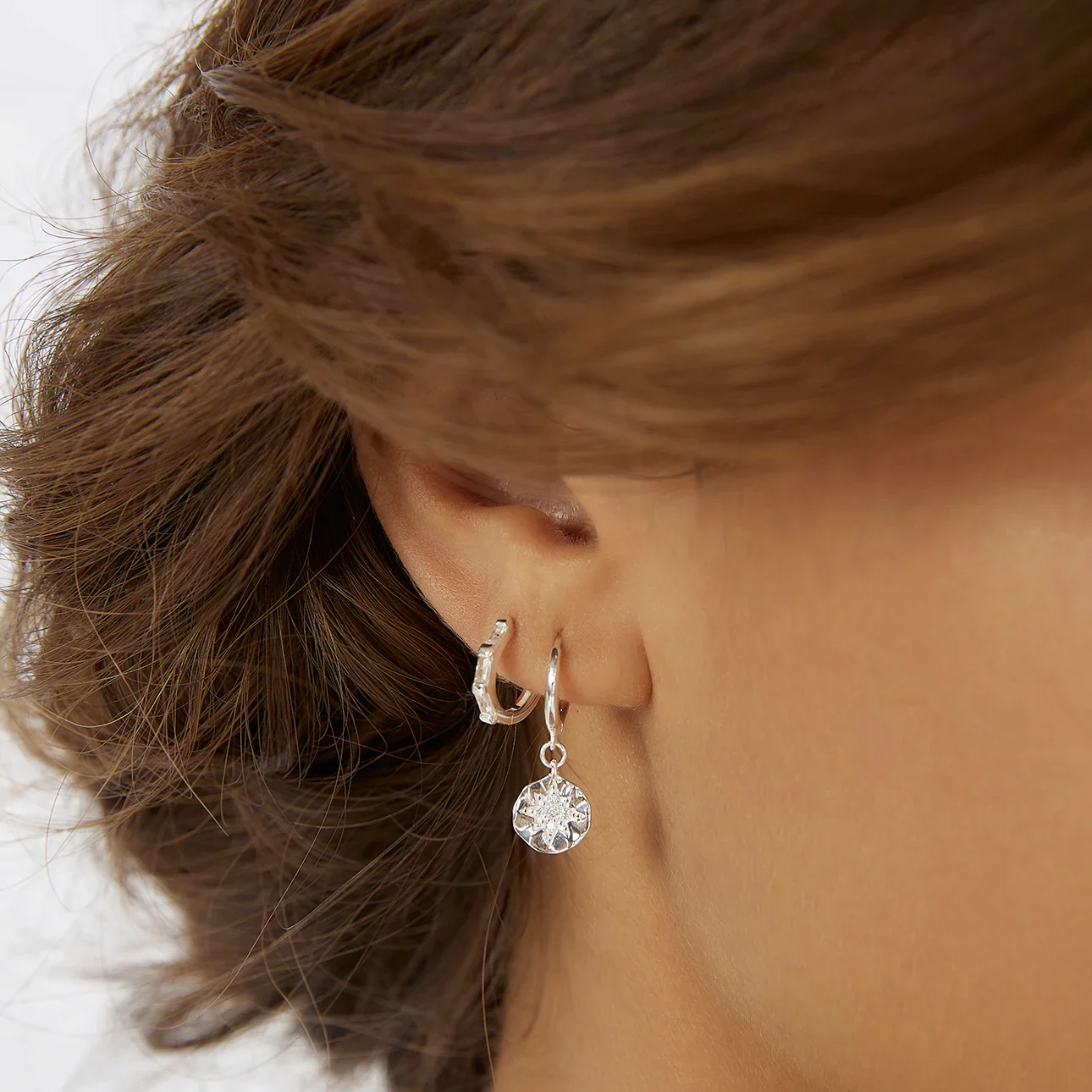 ARMS OF EVE - HOLI SILVER HUGGIE EARRINGS - Image 3
