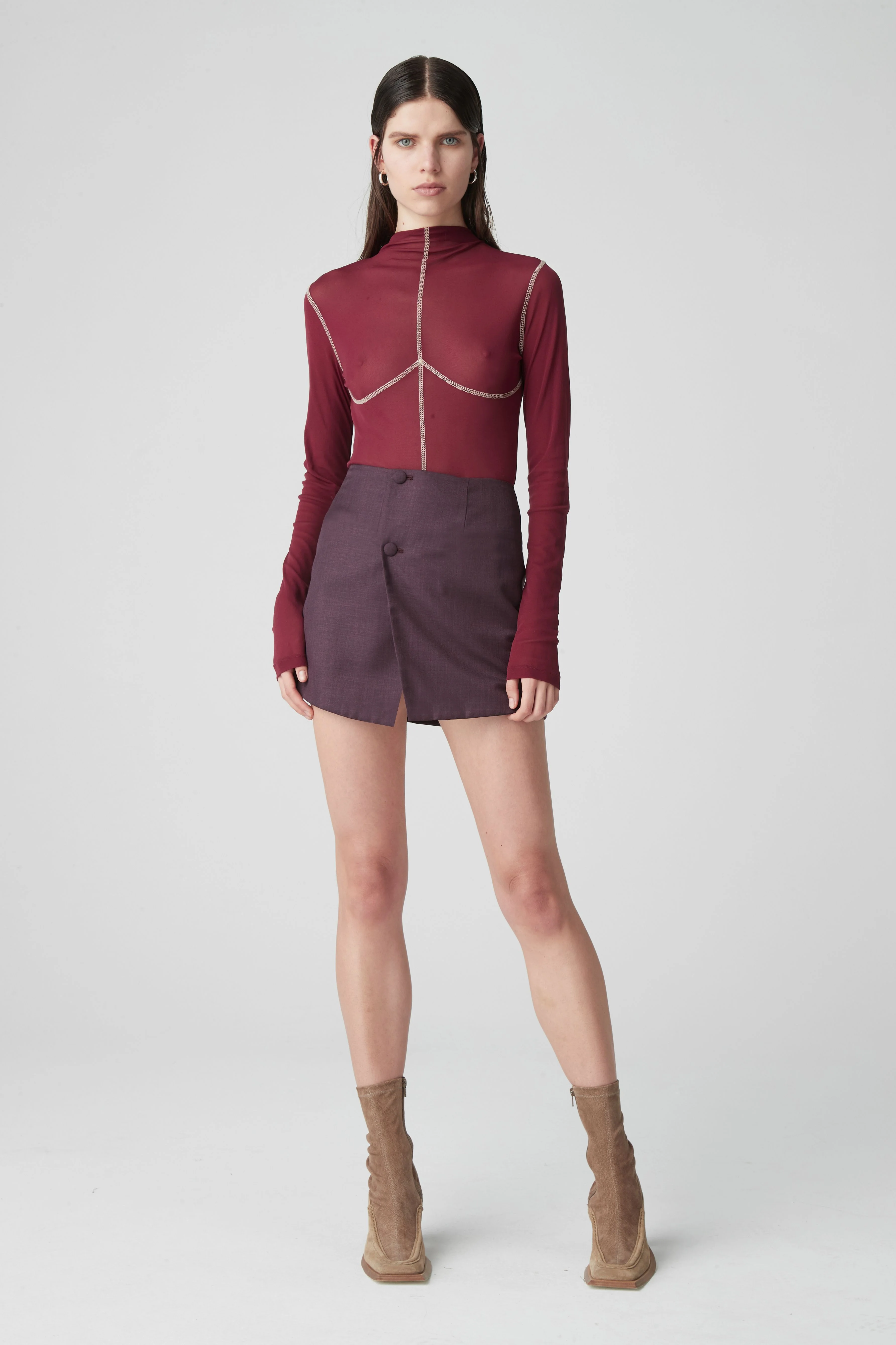 ATOIR X LARA WORTHINGTON - 003 Skirt (Augergine) - Image 3
