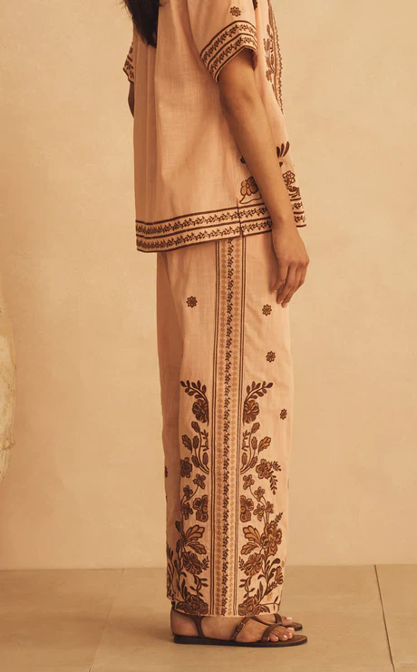 AUR OCEA - INFIORATA EMBROIDERED STRAIGHT LEG PANT - Image 5