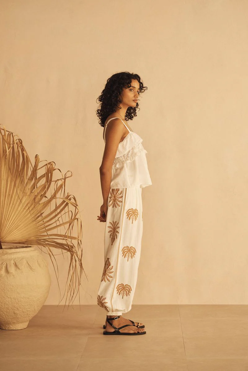 AUR OCEA - DALLA PALMA EMBROIDERED HAREM PANT - Image 7