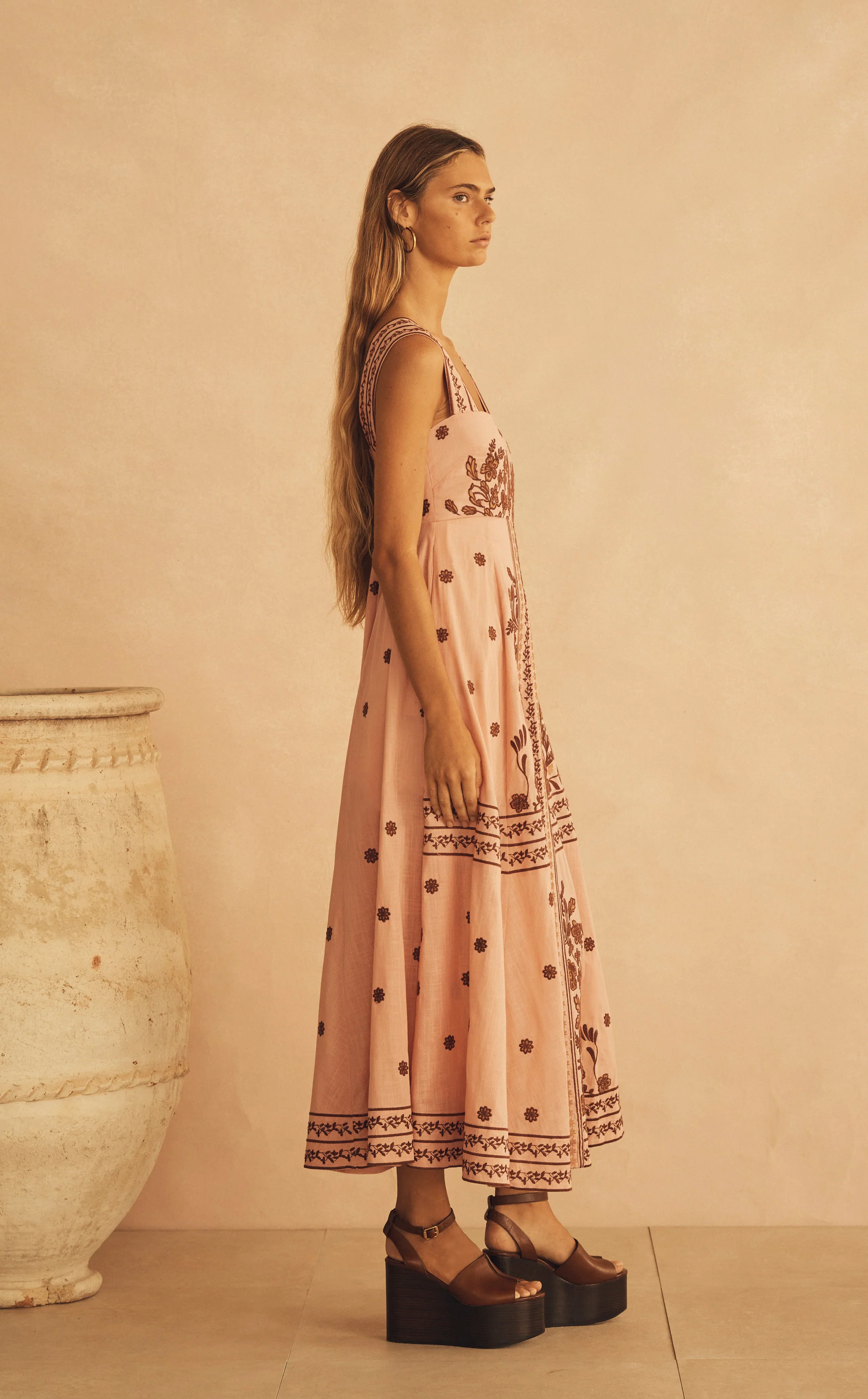 AUR OCEA - INFIORATA EMBROIDERED EMPIRE MAXI DRESS - Image 4