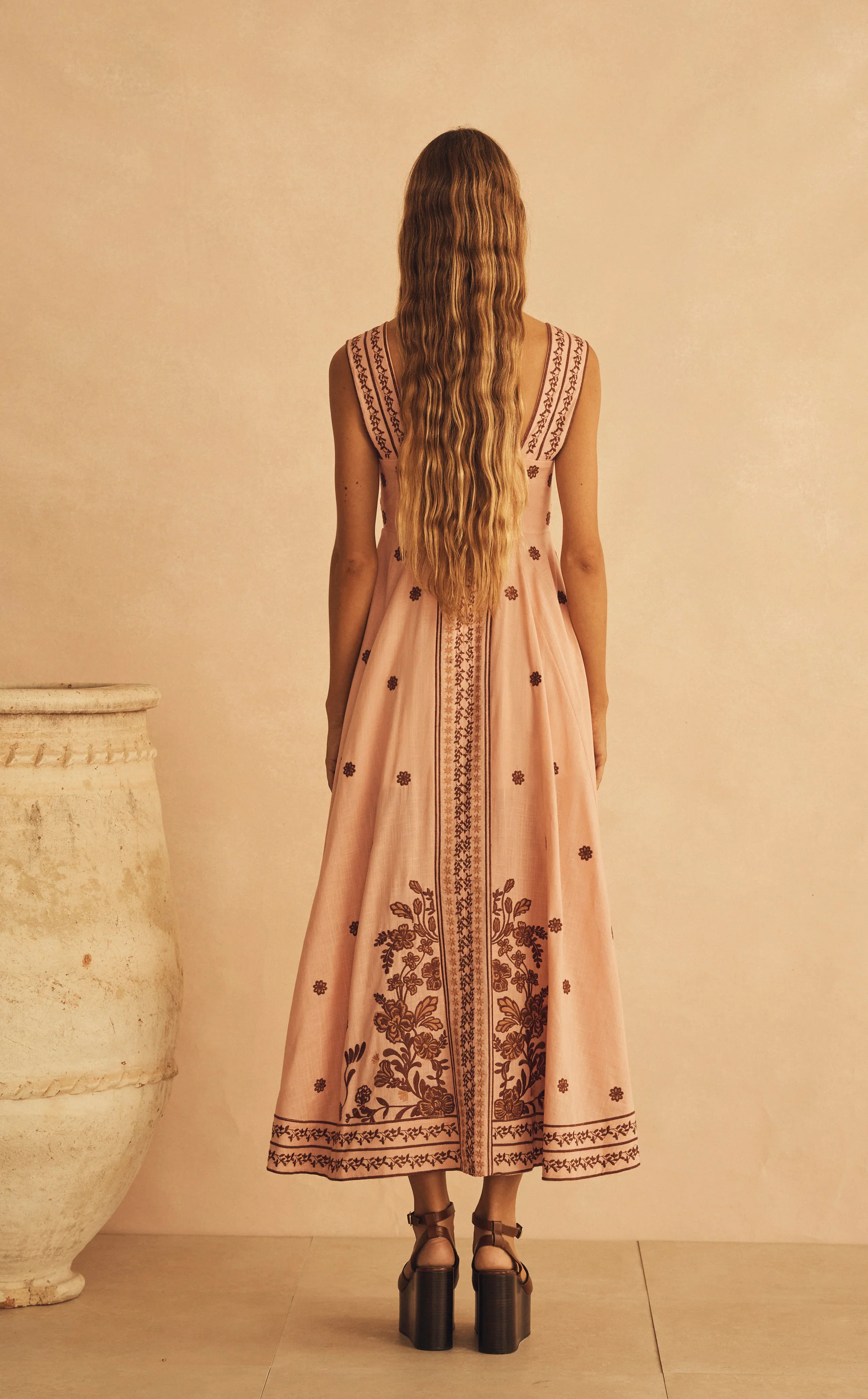 AUR OCEA - INFIORATA EMBROIDERED EMPIRE MAXI DRESS - Image 5