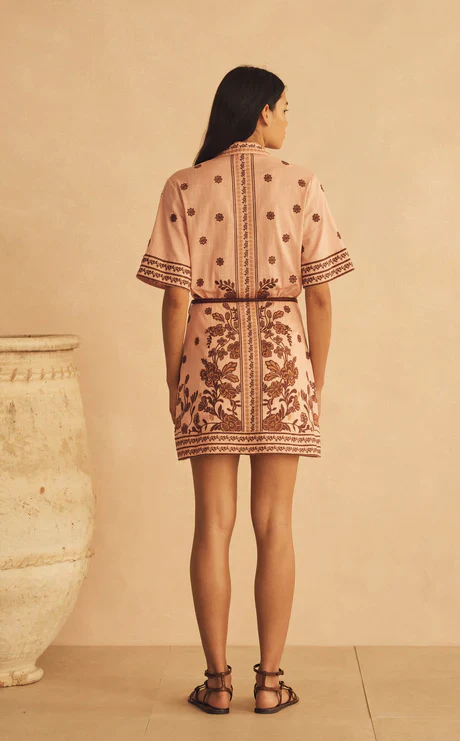 AUR OCEA - INFIORATA EMBROIDERED MINI SHIRT DRESS - Image 4