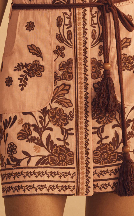 AUR OCEA - INFIORATA EMBROIDERED MINI SHIRT DRESS - Image 7