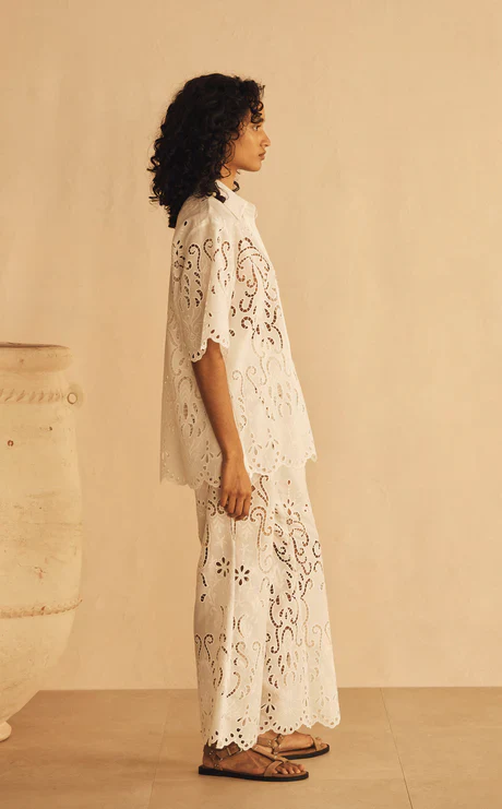 AUR OCEA - MERLETTI LACE CROPPED PANT - Image 3