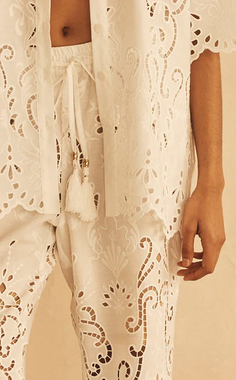 AUR OCEA - MERLETTI LACE CROPPED PANT - Image 5
