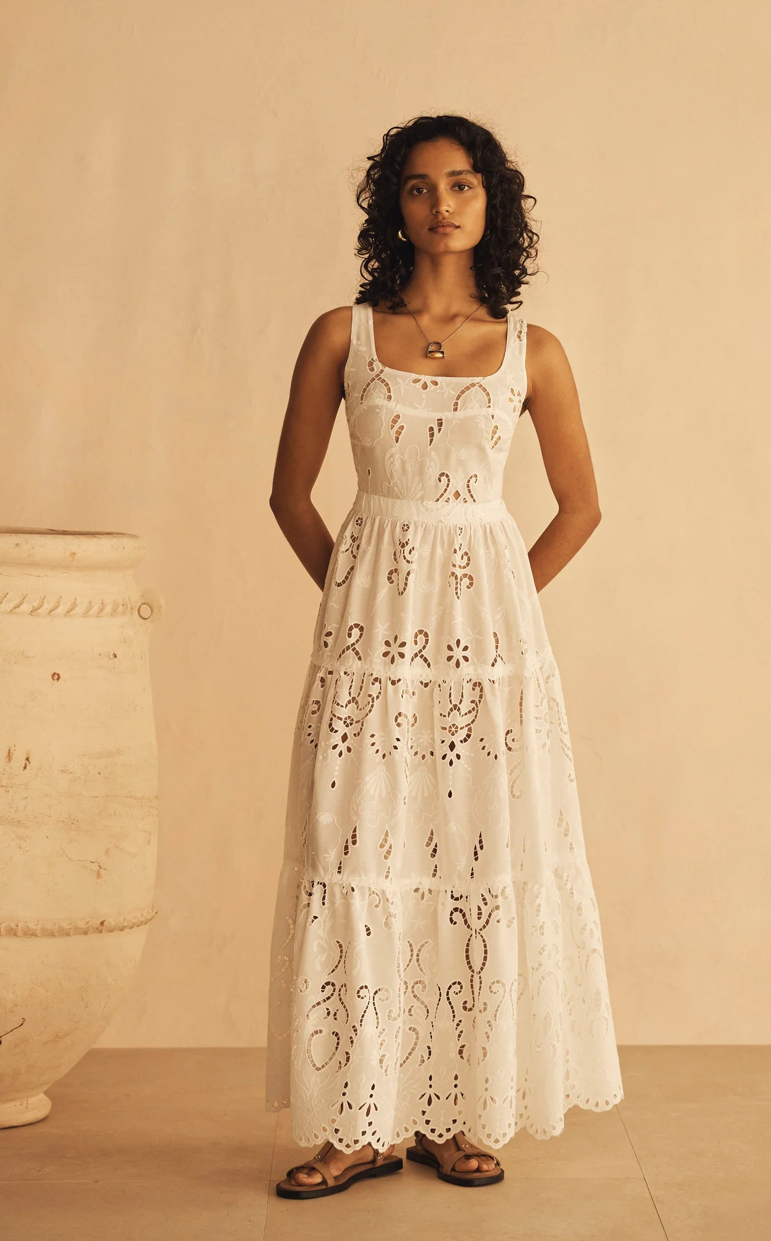 AUR OCEA - MERLETTI LACE PANELLED MAXI DRESS - Image 2