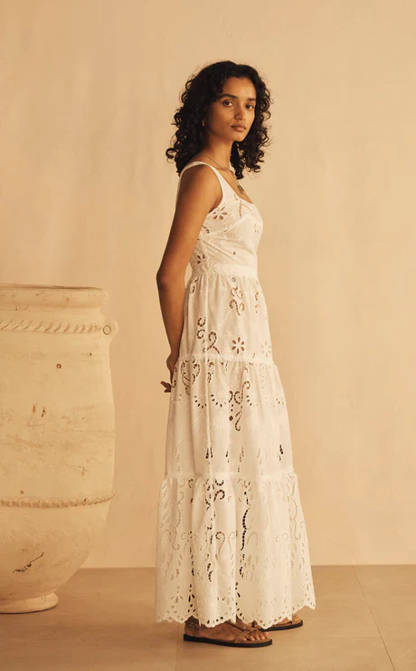 AUR OCEA - MERLETTI LACE PANELLED MAXI DRESS - Image 5