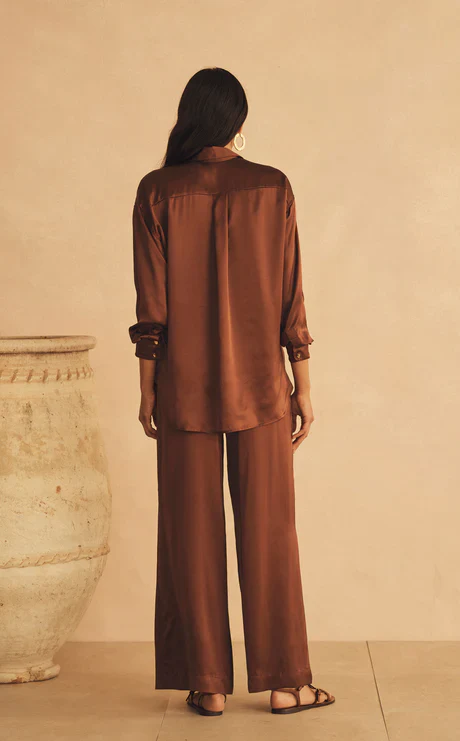 AUR OCEA - ROMA DI SERA SILK GATHERED WIDE LEG PANT - Image 2