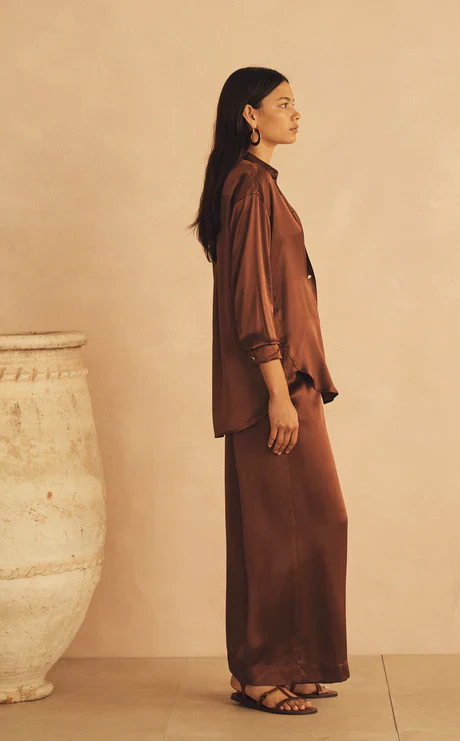 AUR OCEA - ROMA DI SERA SILK GATHERED WIDE LEG PANT - Image 4