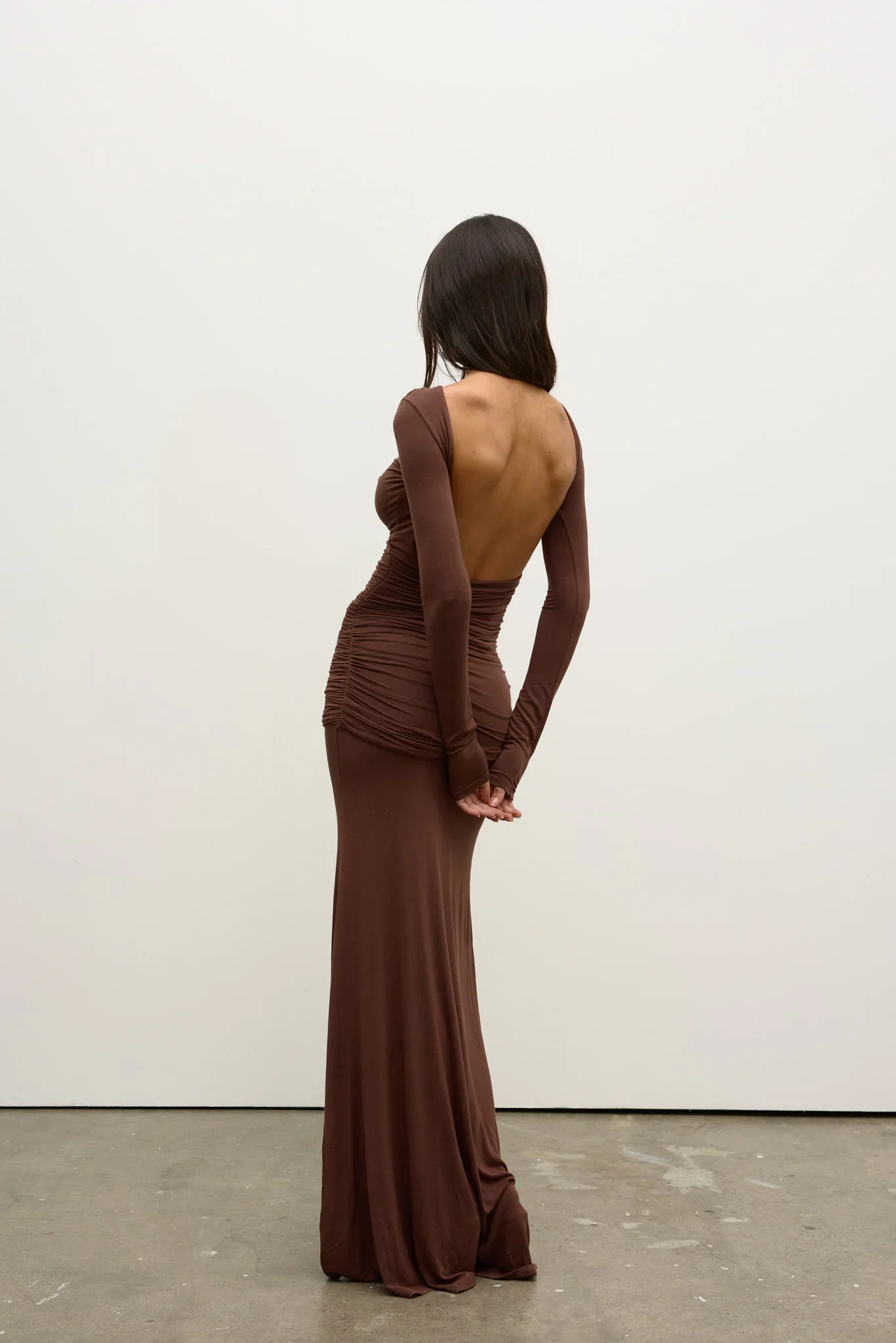BAYSE BRAND - ETTA MAXI DRESS (CHOCOLATE)