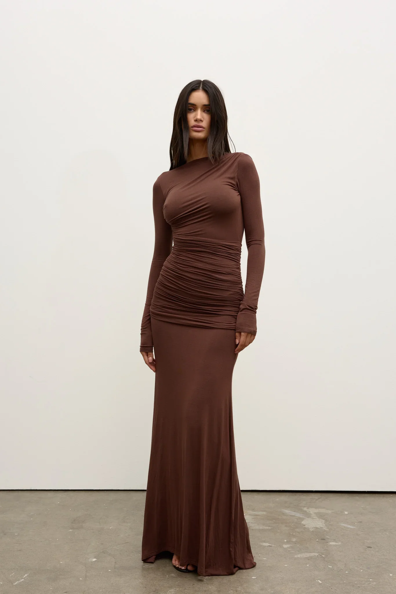 BAYSE BRAND - ETTA MAXI DRESS (CHOCOLATE) - Image 2