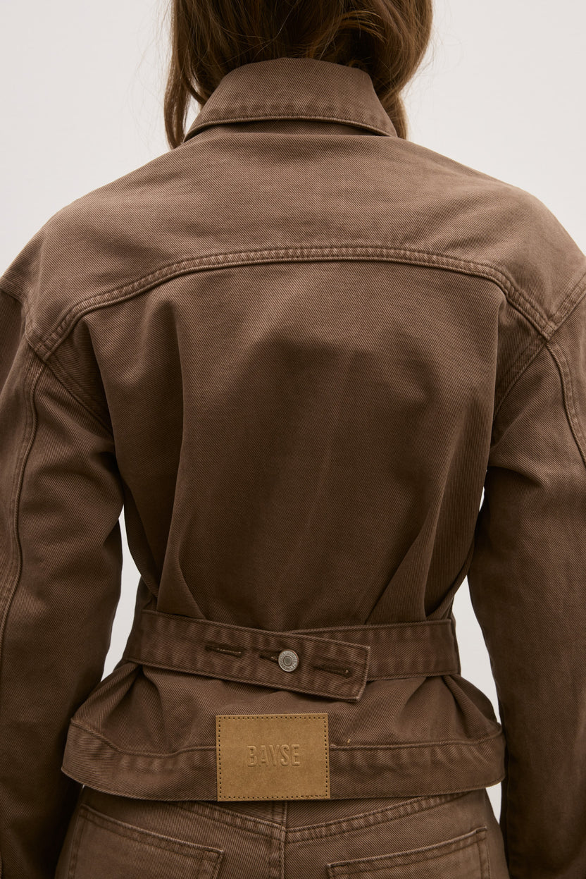 BAYSE BRAND - VIOLET DENIM JACKET (CHOCOLATE) - Image 5