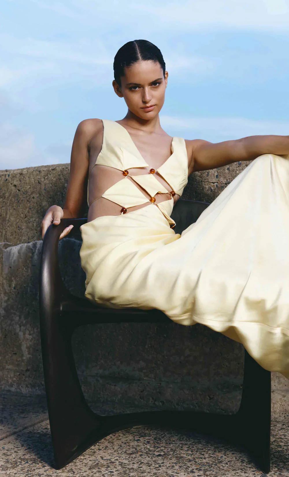 BEC + BRIDGE - AGATHE DIAMOND DRESS (BUTTER YELLOW) - Image 2