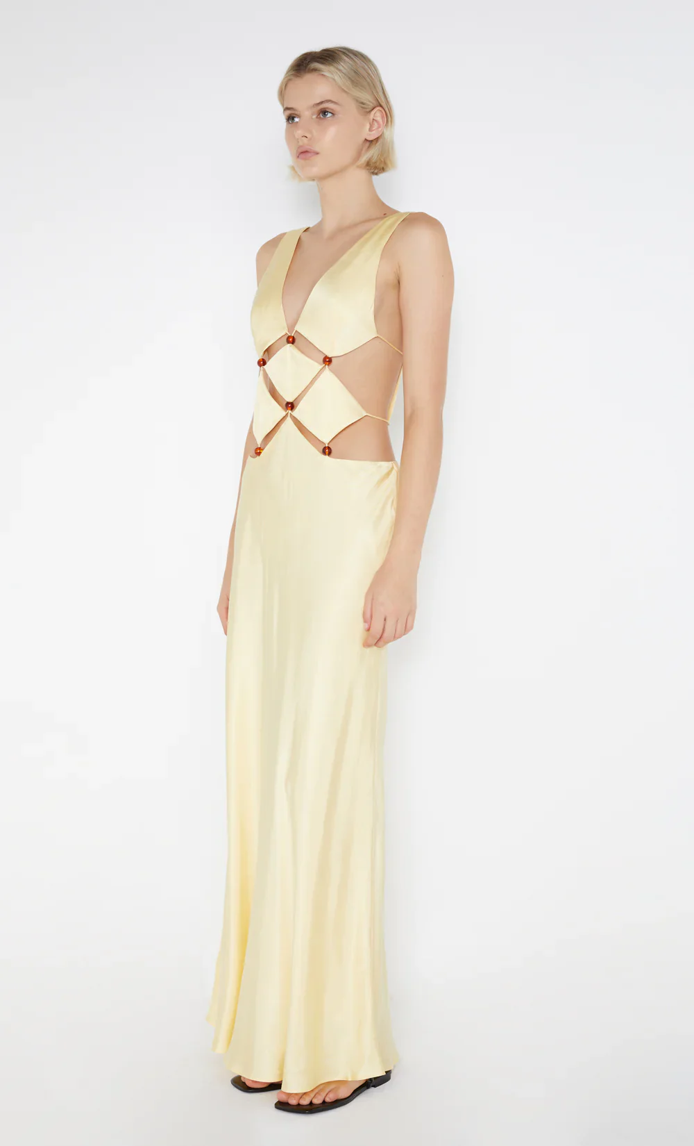 BEC + BRIDGE - AGATHE DIAMOND DRESS (BUTTER YELLOW) - Image 3