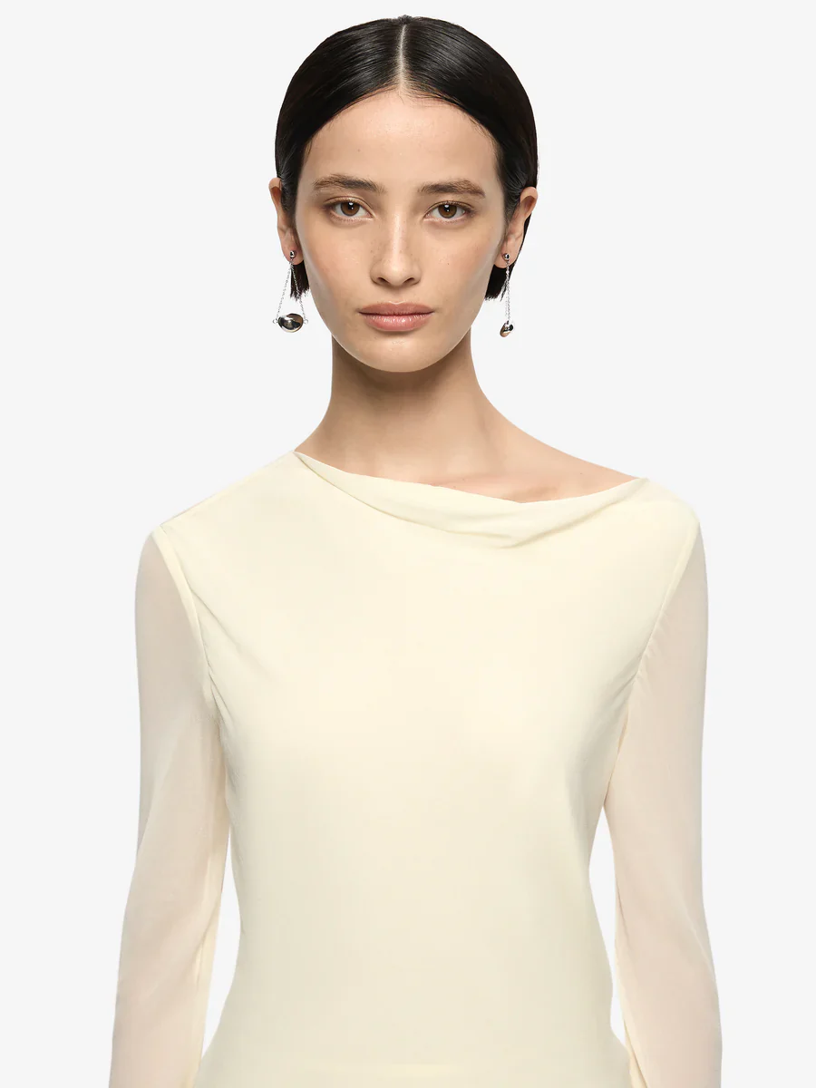 BEC + BRIDGE - AMANDA LONG SLEEVE MAXI DRESS (LEMON SORBET) - Image 4