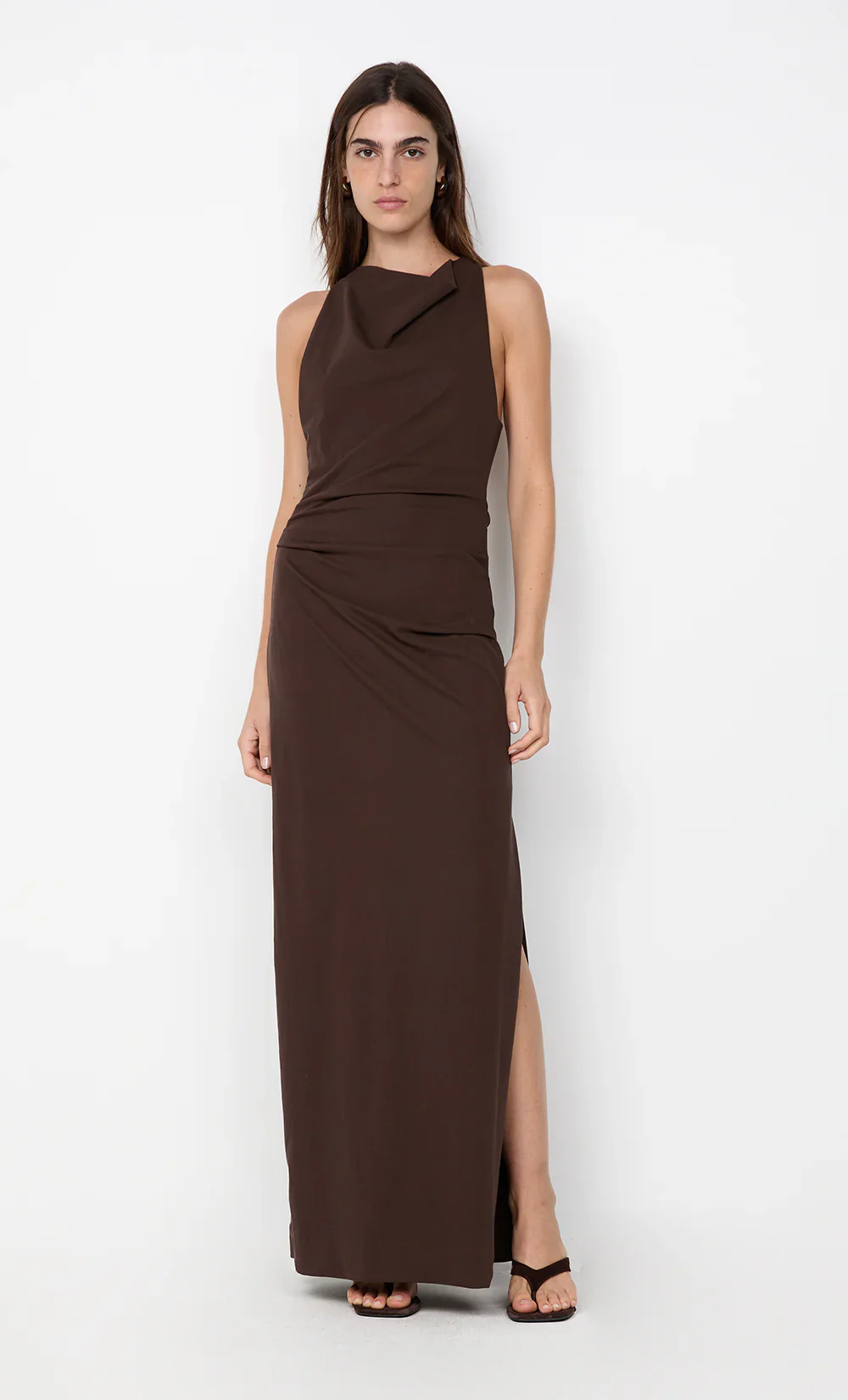 BEC + BRIDGE - ANNETTA COWL MAXI DRESS (DARK CHOCOLATE) - Image 3