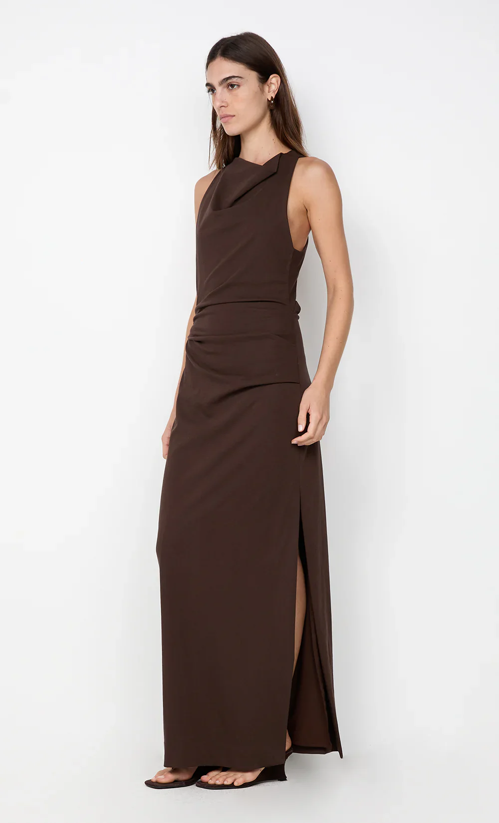 BEC + BRIDGE - ANNETTA COWL MAXI DRESS (DARK CHOCOLATE) - Image 4