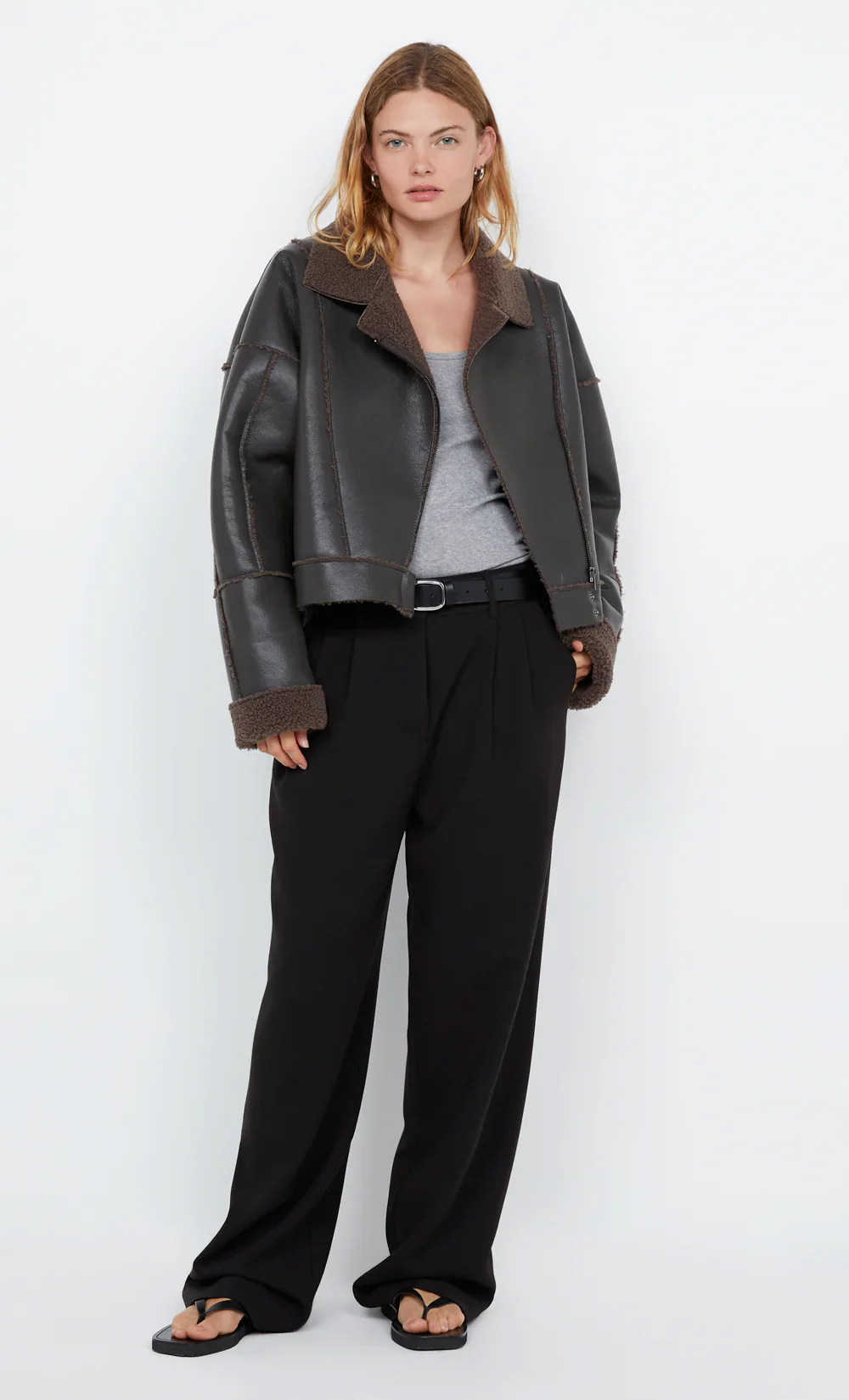 BEC + BRIDGE - ASHA BOMBER (DARK CHOCOLATE)