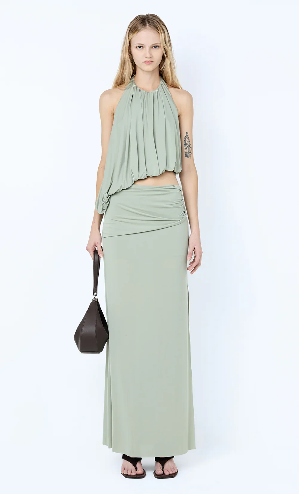 BEC + BRIDGE - CADENCE RACER MAXI DRESS (PISTACHIO)