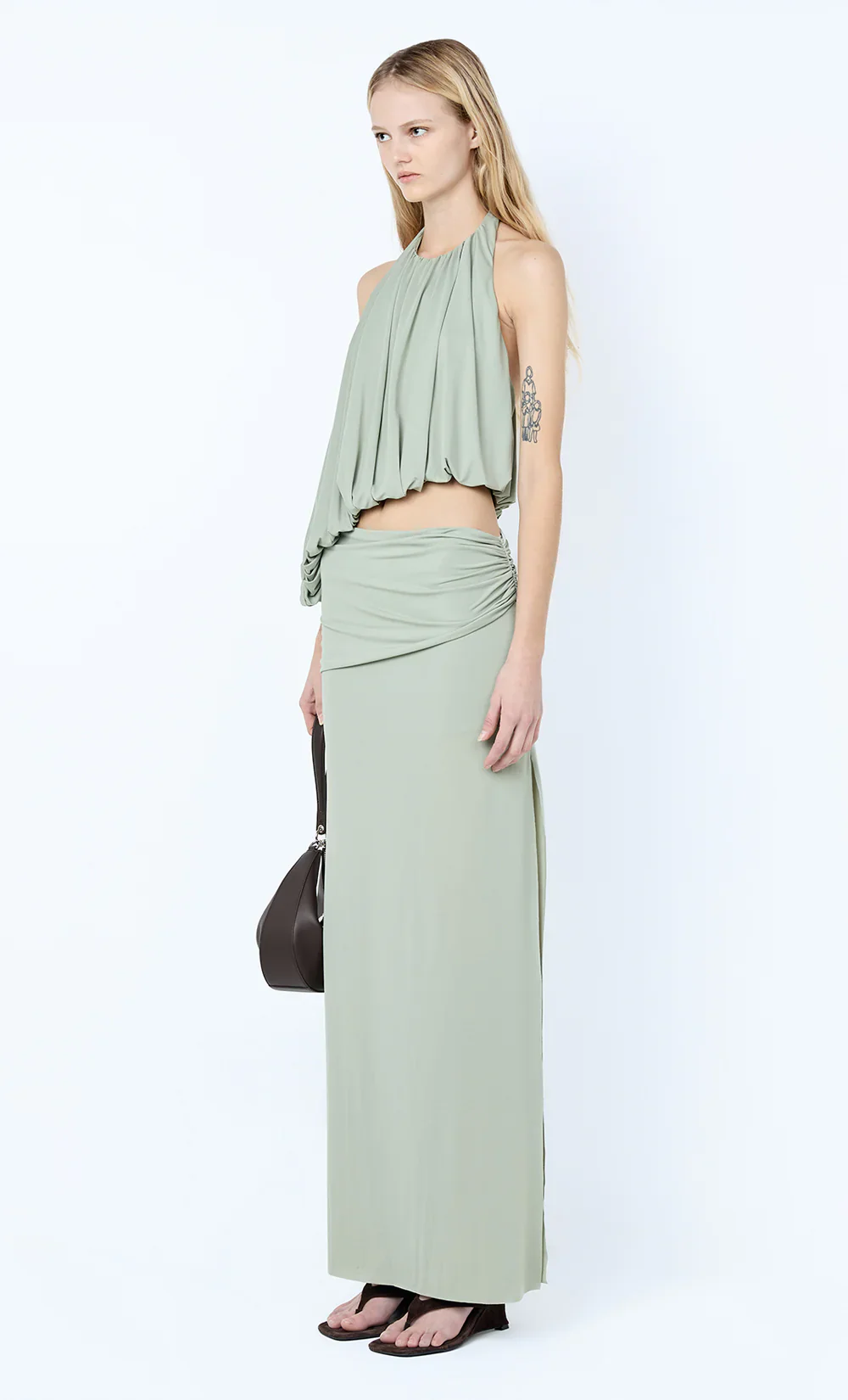 BEC + BRIDGE - CADENCE RACER MAXI DRESS (PISTACHIO) - Image 5