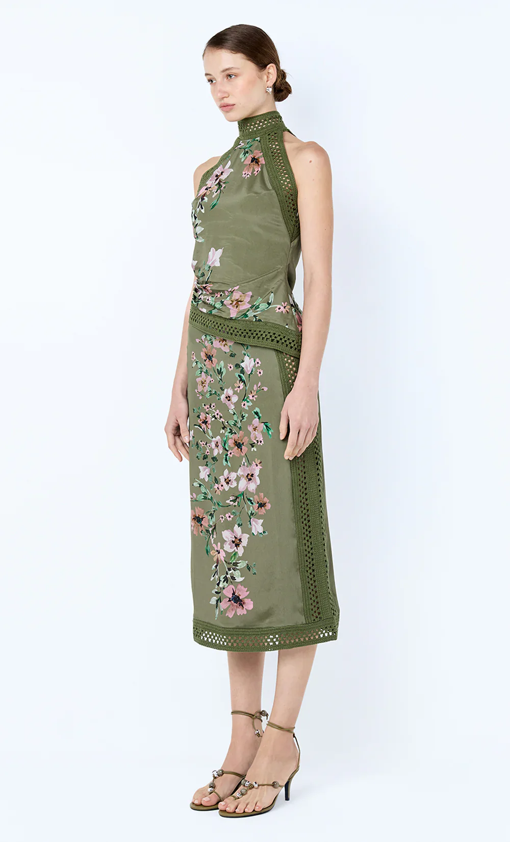 BEC + BRIDGE - CAMELIA RACER TOP (OLIVE GARDENIA FLORAL) - Image 3