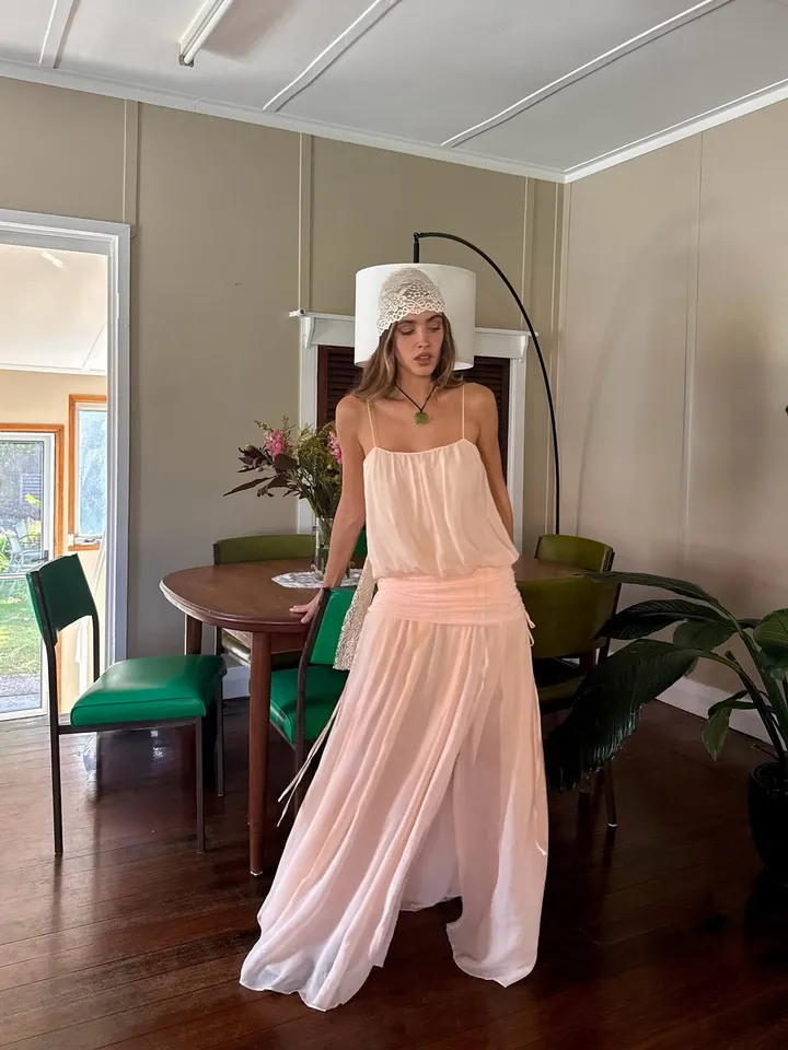 BEC + BRIDGE CAMILLE BLOUSON DRESS (PEACH) - Image 9