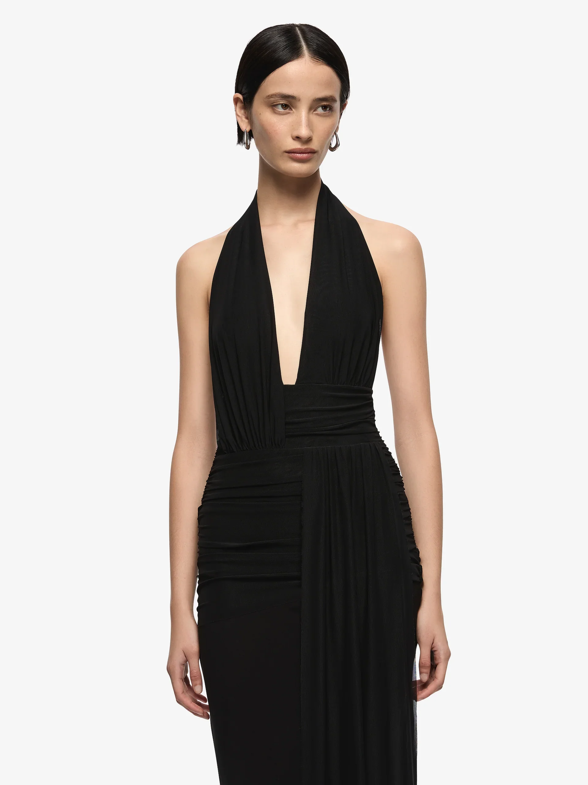 BEC + BRIDGE - CASSIS DRAPE MAXI DRESS (BLACK) - Image 3